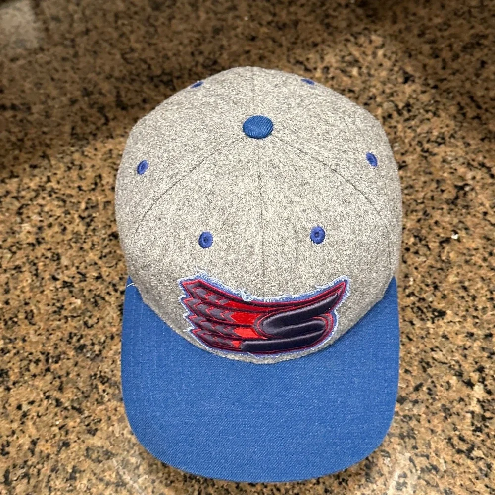 Spokane Chiefs WHL Hockey CCM Snapback Hat Heather Gray Blue Wool Blend